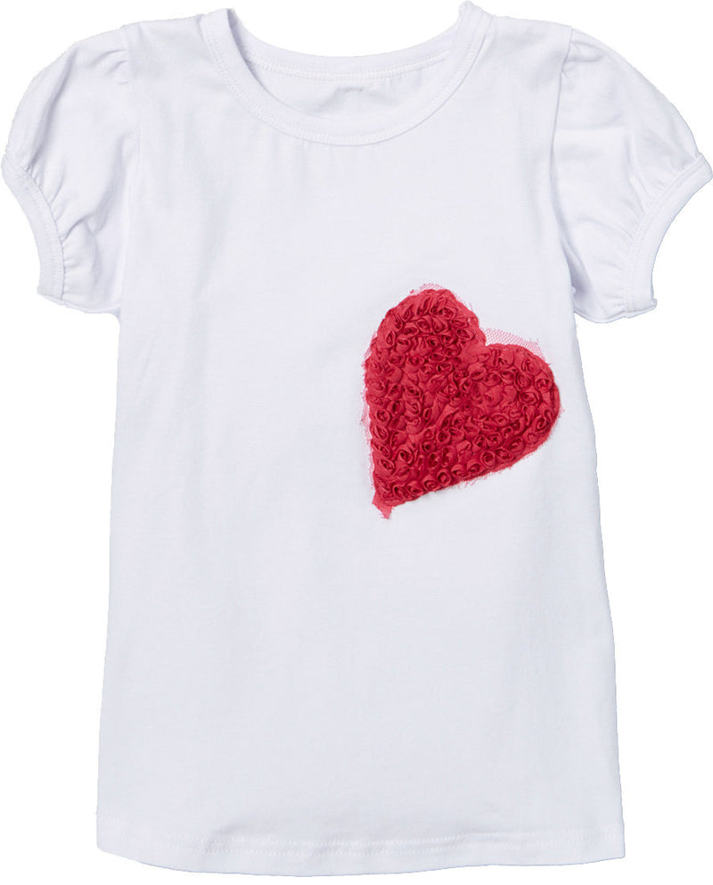 White Heart Short Sleeve Shirt