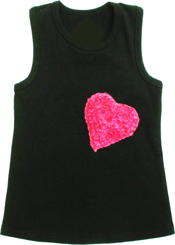 Black Heart(Side) Tank Top