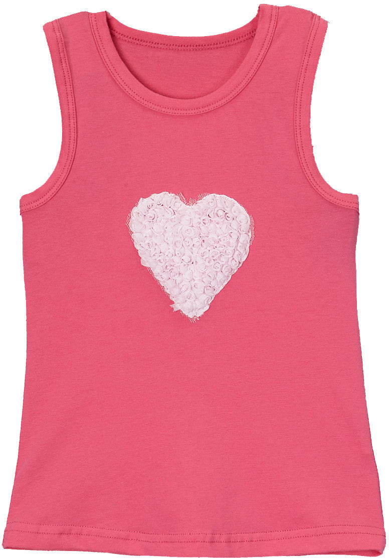 Hot Pink Heart Tank Top