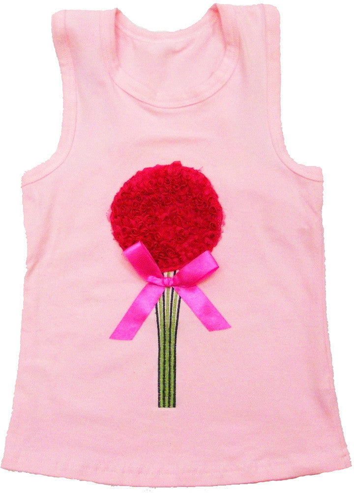 Pink Flower Tank Top