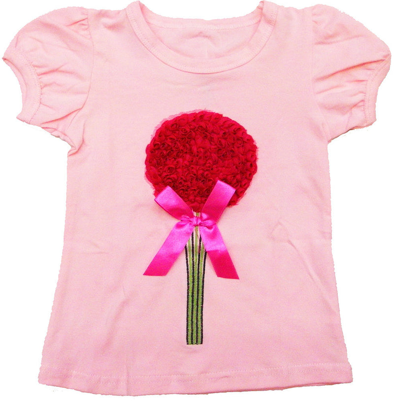 Pink Flower Short Sleeve Shirt