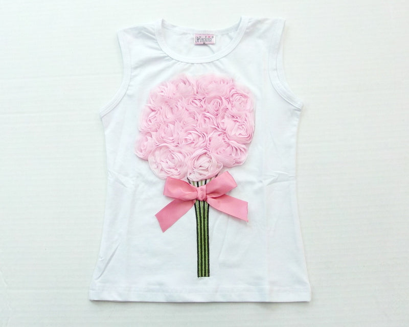 Pink Big Flower Tank Top