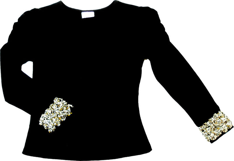 Black Leopard Flower Long Sleeve Shirt