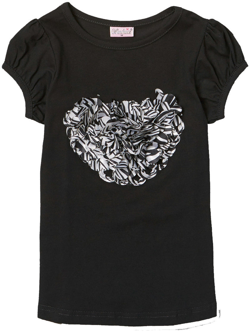 Black Zebra Heart Shirt