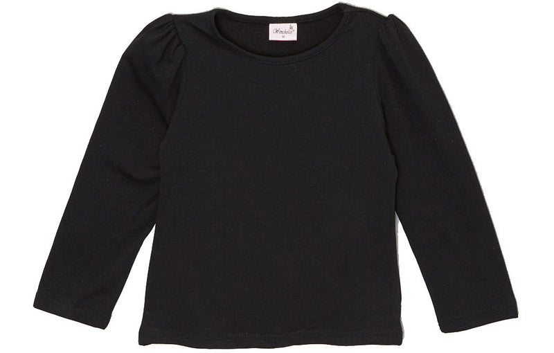 Black Plain  Long Sleeve Shirt