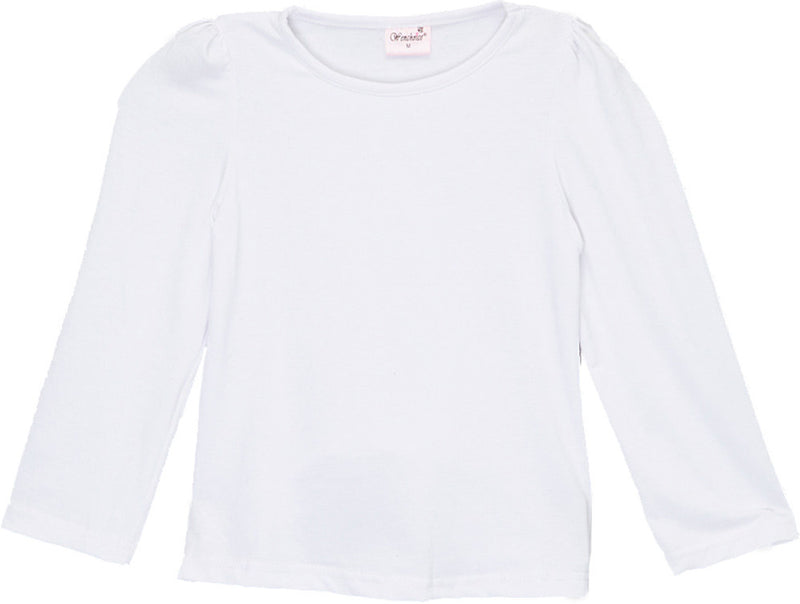 White Plain  Long Sleeve Shirt