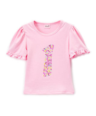 Pink No.1 Girl Short Sleeve Shirt