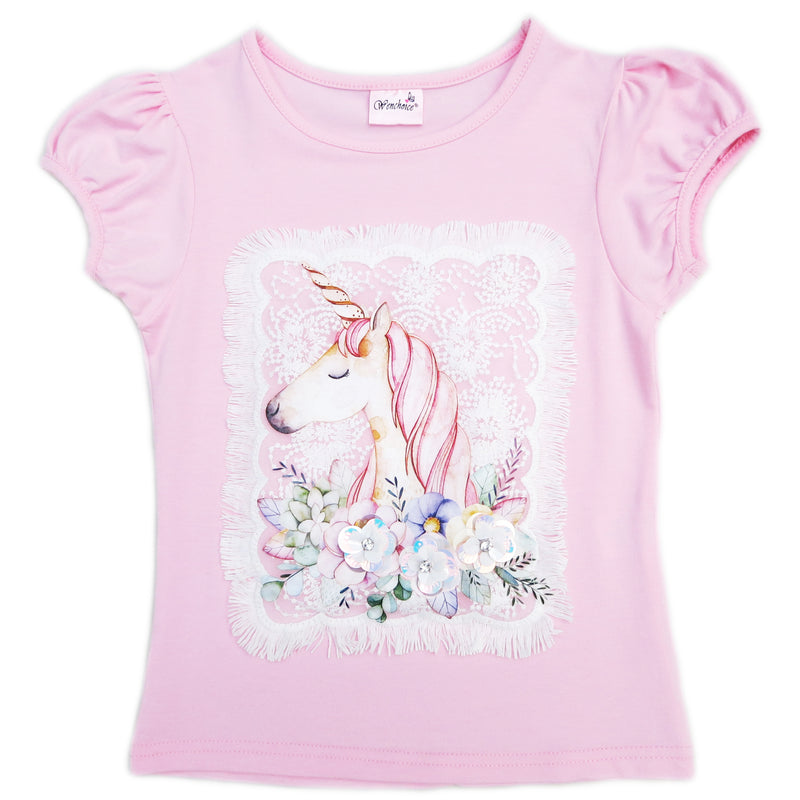 Pink Unicorn Short Sleeve Shirt