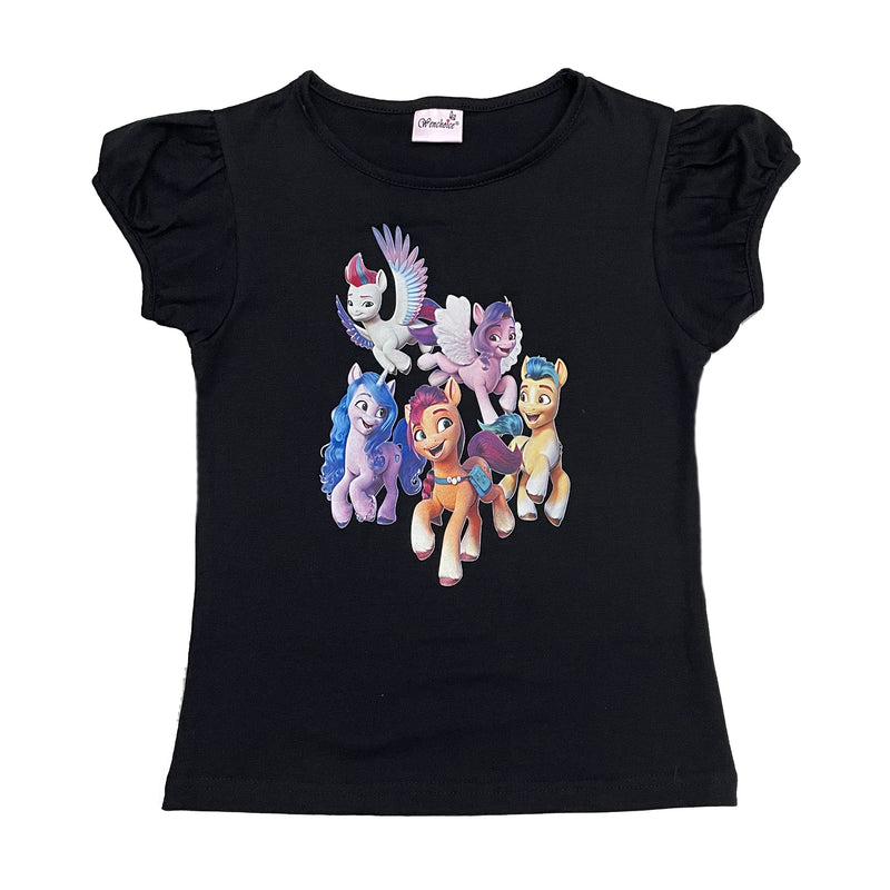 Black My Little Pony New Gen Short Sleeve Shirt