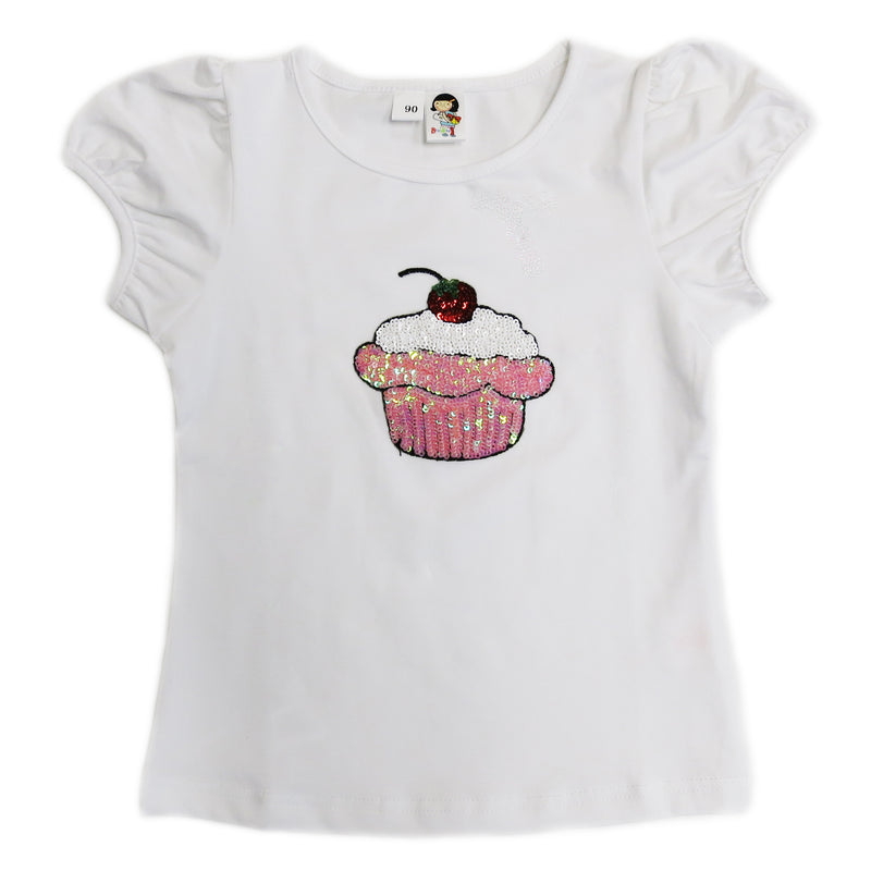 White Cupcake Short Sleeve Shirt