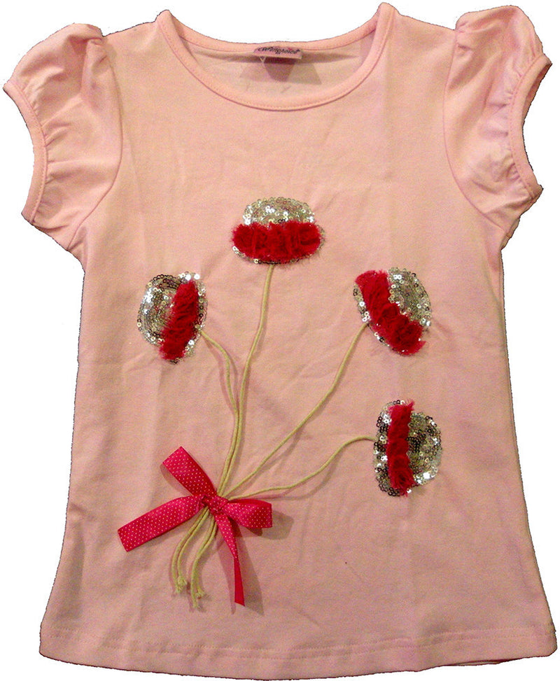 Pink Short Sleeve Shirt With 4 Hats