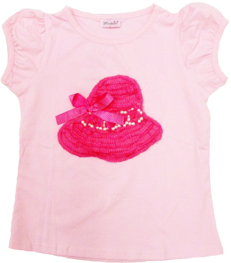 Pink Short Sleeve Shirt With Hot Pink Hat