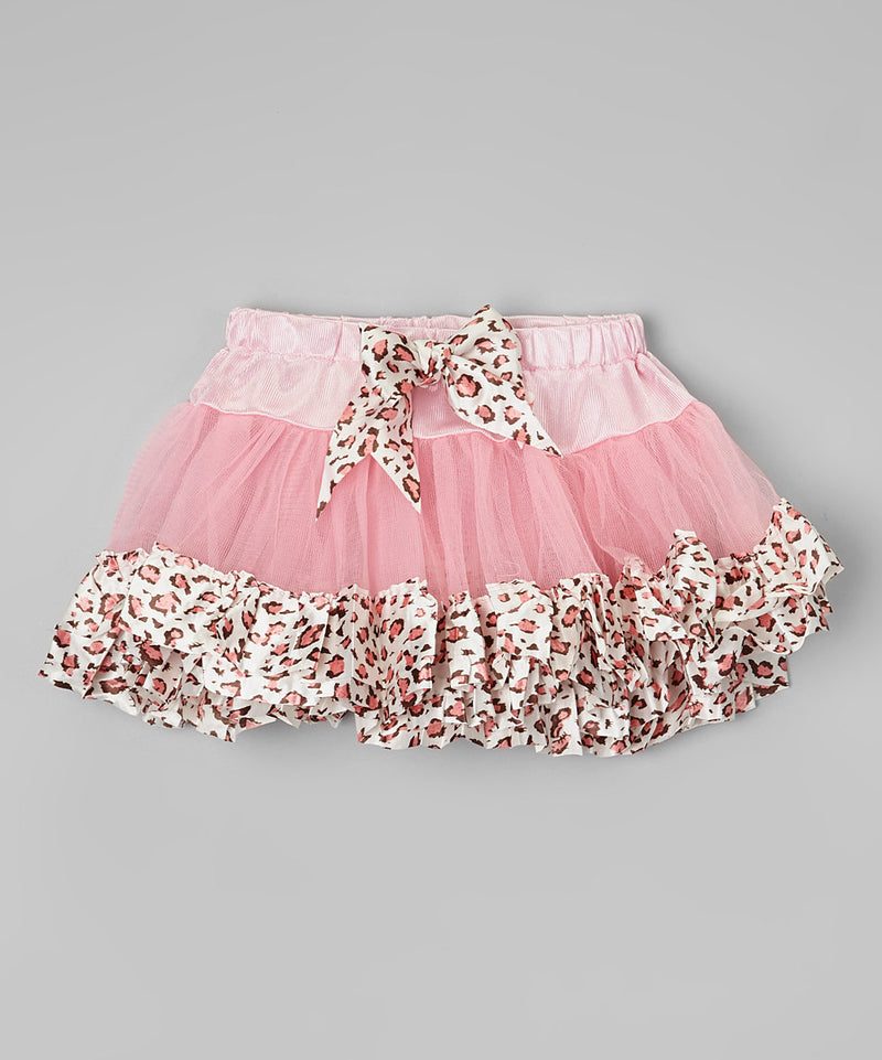 Pink Tutu With Pink Leopard Trim