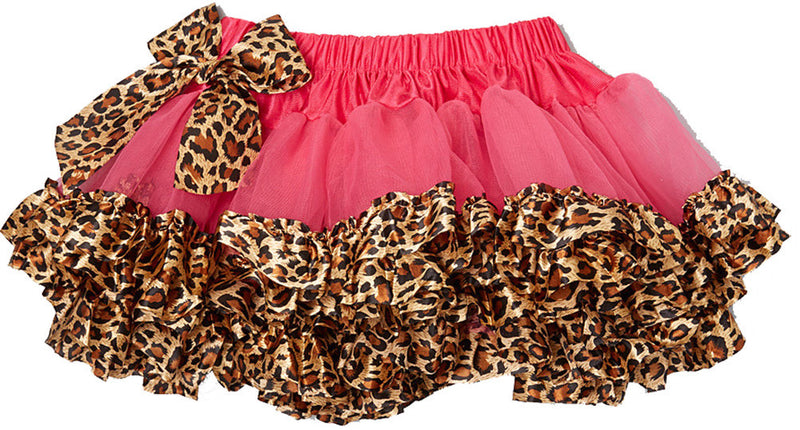 Hot Pink Tutu With Leopard Trim