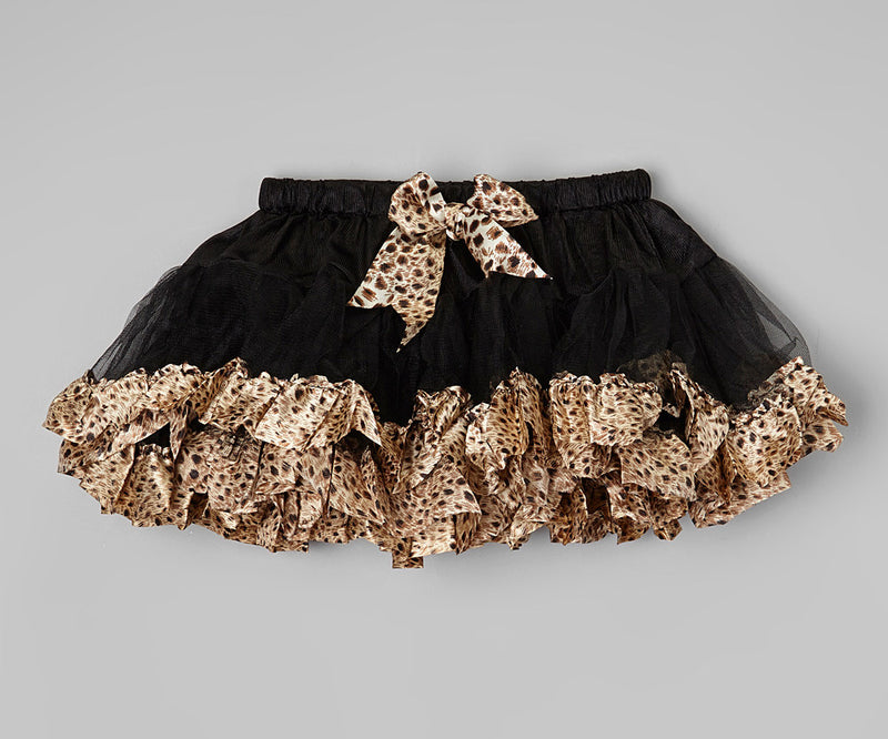 Black Tutu With Cheetah Trim
