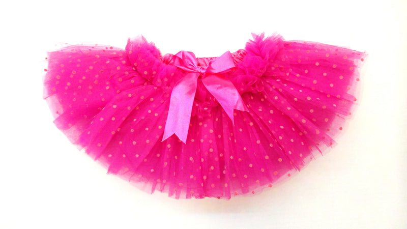 10 Layer Hot Pink Polka Dot Tutu