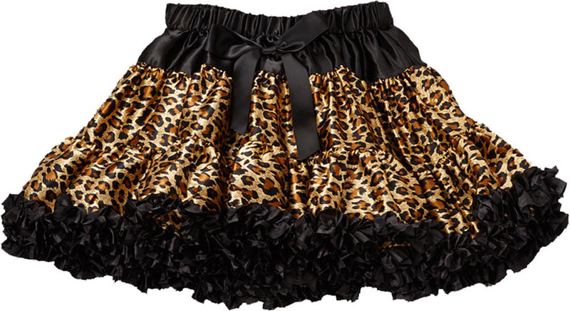 Leopard Satin Tutu With Black Trim