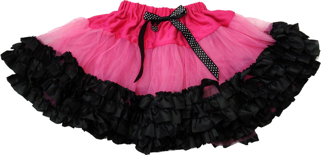 Hot Pink Tutu With 3 Black Trim