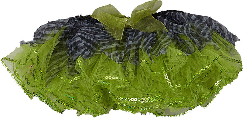 Green Baby Tutu With Zebra Trim