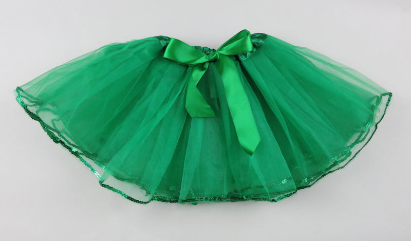 Forest Green Tutu With Sequin Trim