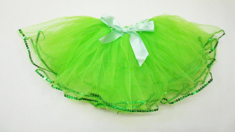 Lime Green Tutu With Sequin Trim