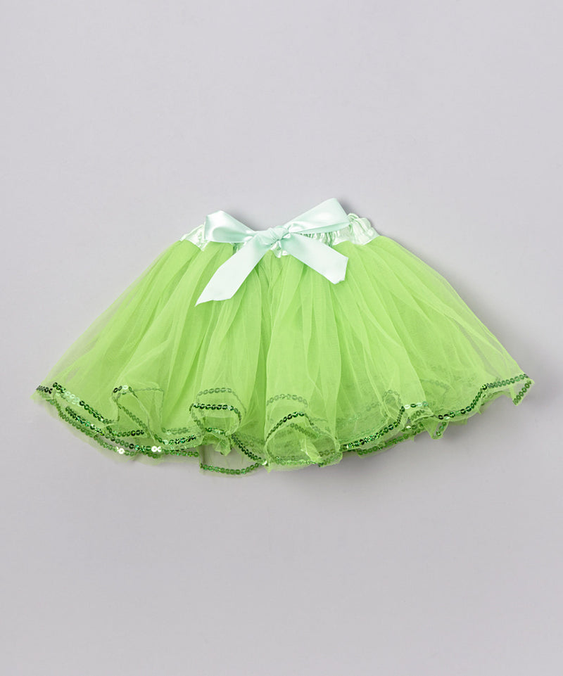 Lime Green Tutu With Sequin Trim