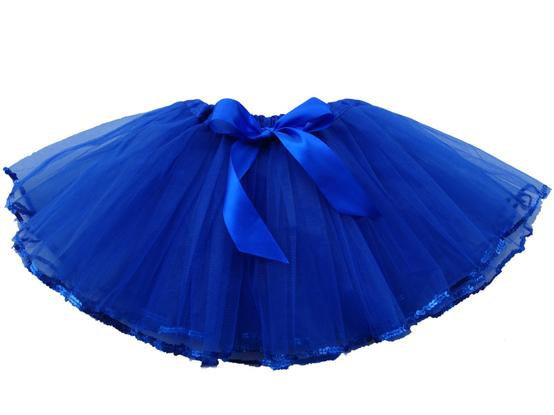 Royal Blue Tutu With Sequin Trim