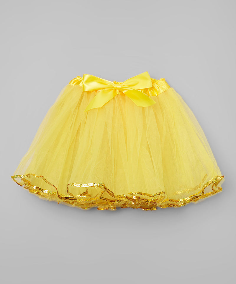 Yellow Tutu With Sequin Trim