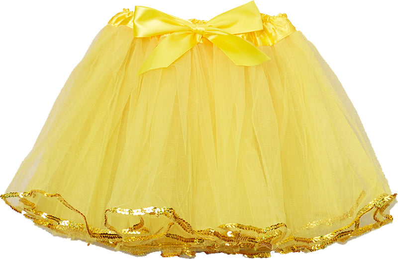 Yellow Tutu With Sequin Trim