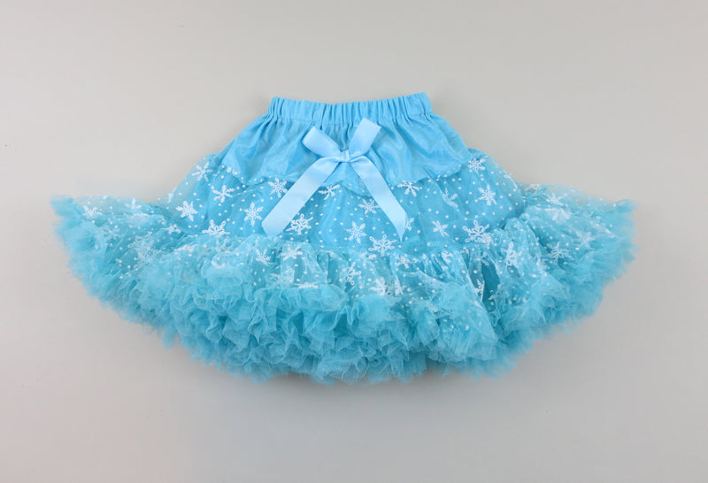 Fluffy Baby Blue Snowflake Tutu