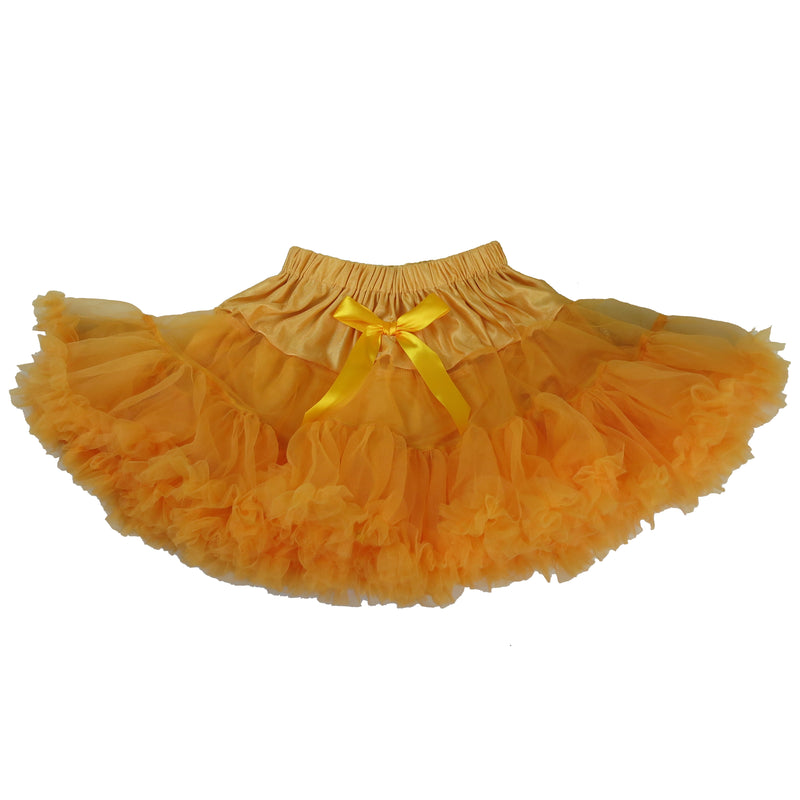 Fluffy Orange Chiffon Petti Skirt