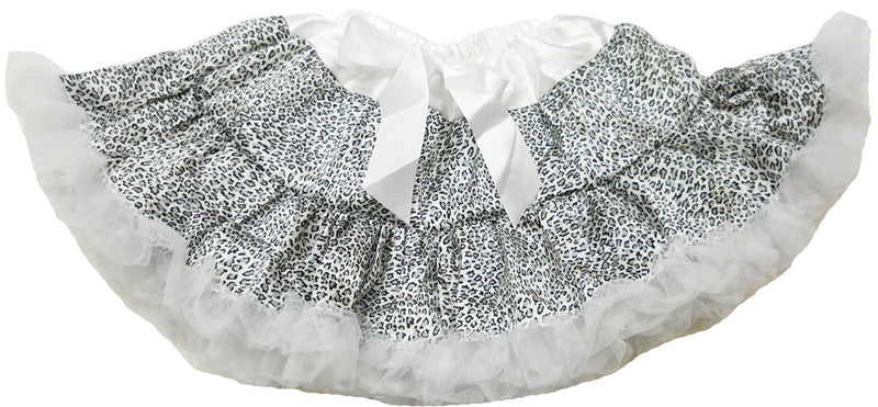 White Cheetah Satin Tutu