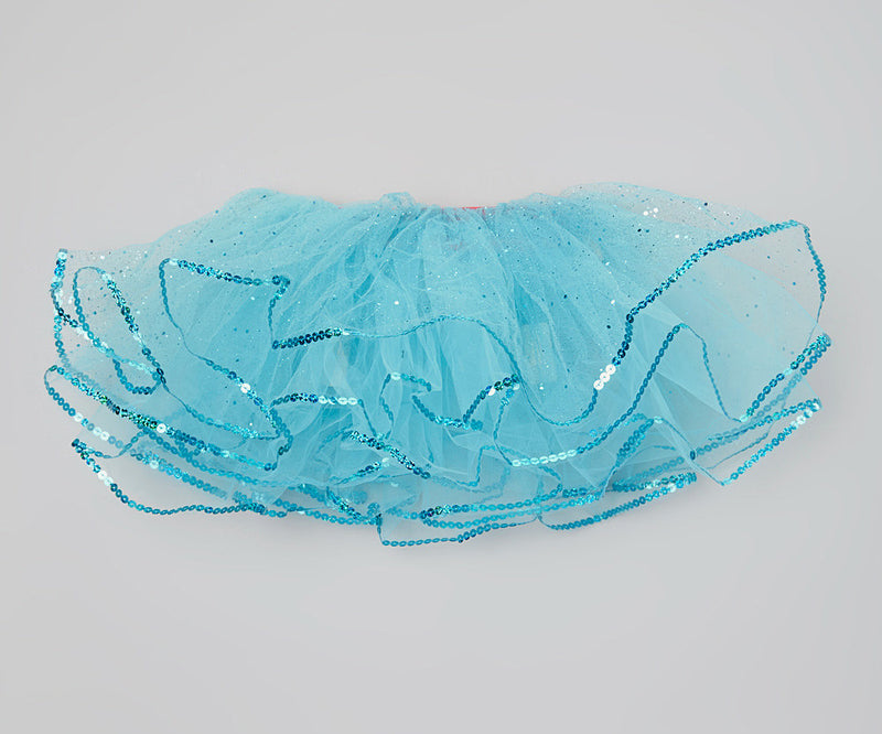 Baby Blue Glitter Reversible Tutu