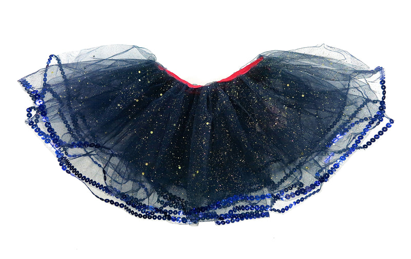 Navy Blue Glitter Reversible Tutu