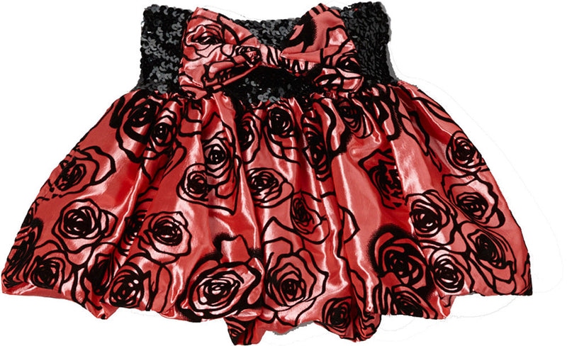 Coral Red Velvet Rose Tutu