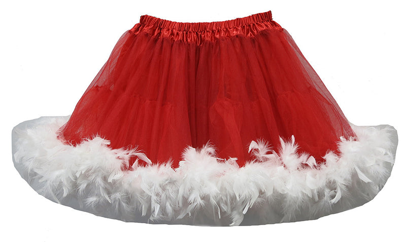 Red White Feather Adult Tutu