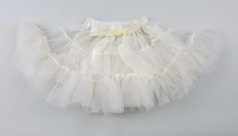 Ivory 3 Part Silk Bow Tutu