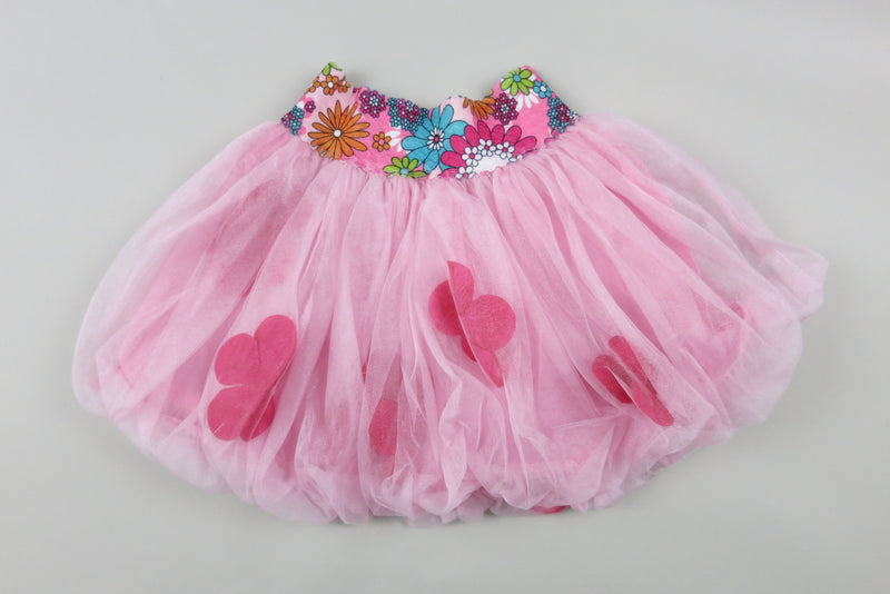 Pink Bubble Skirt With Hot Pink Petal