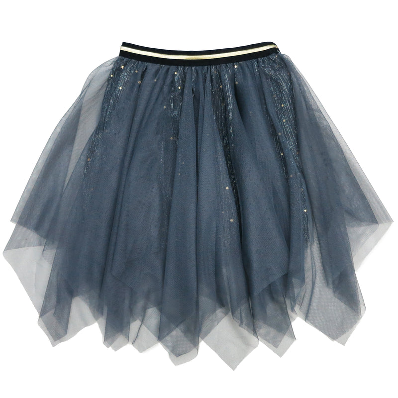 Gray Glitter Uneven Cut Tutu Skirt