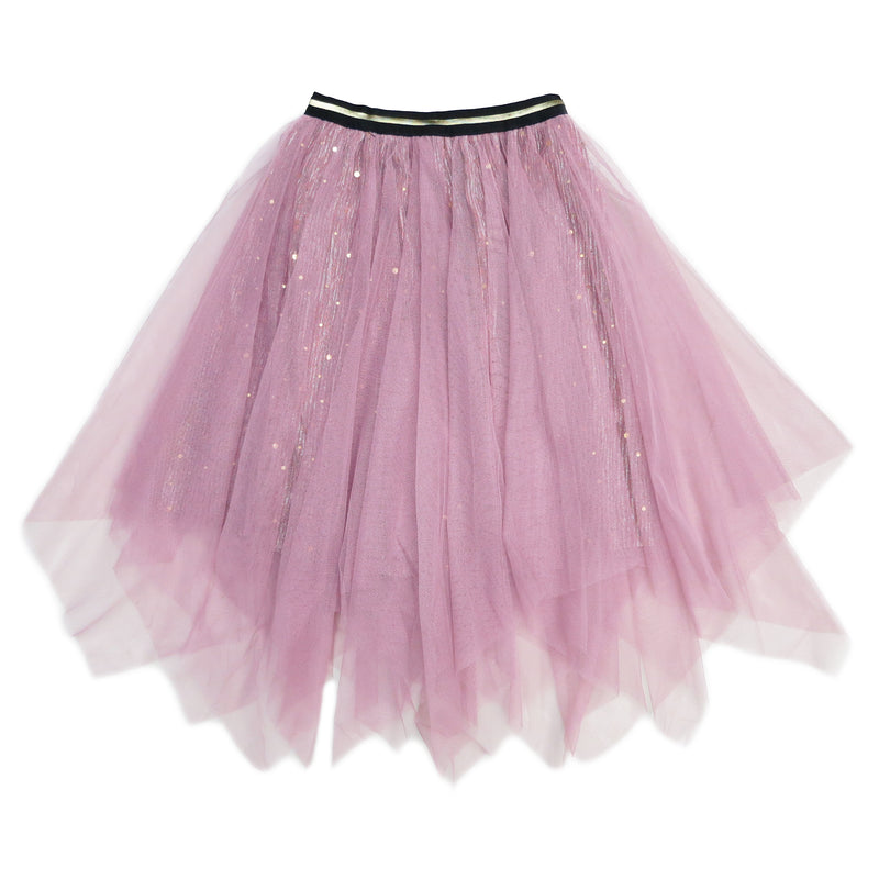 Pink Glitter Uneven Cut Tutu Skirt
