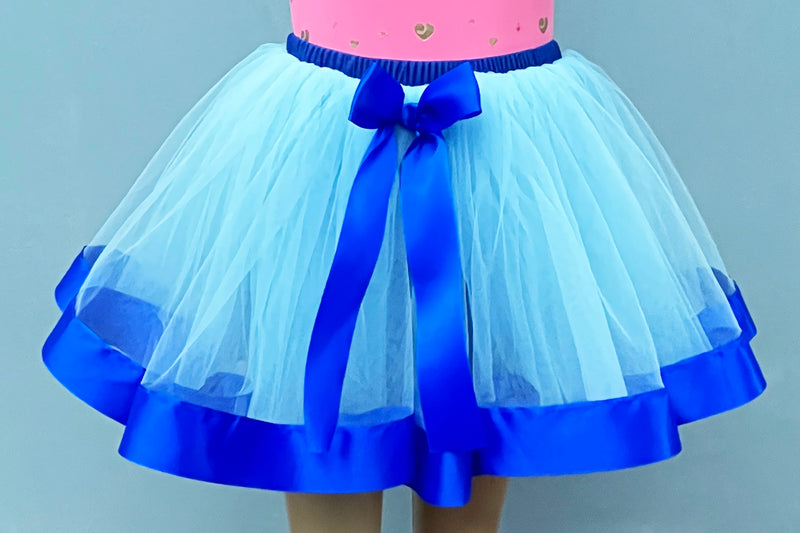 Baby Blue Wide Ribbon Tutu Skirt