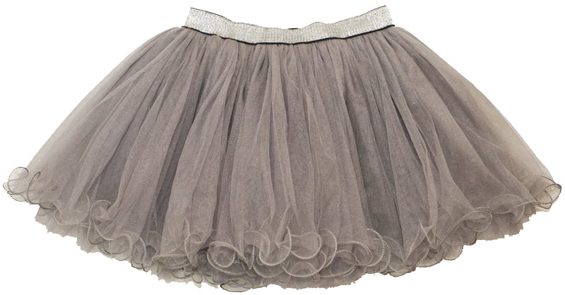 Silver Elastic Gray Tutu Skirt