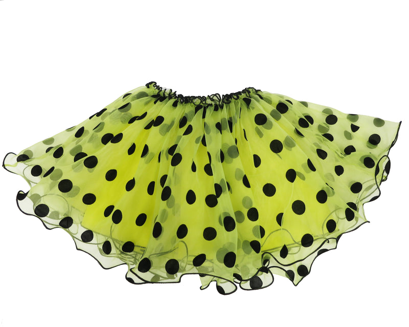 Yellow/Black Polka Dot Bumble Bee Organdy Tutu Skirt