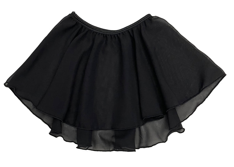 Black Chiffon Hi-Low Skirt