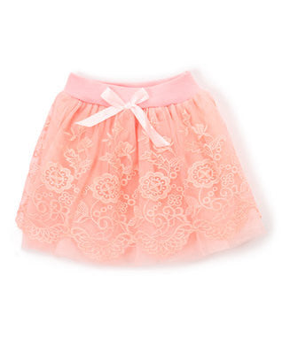 Coral Lace Tutu Skirt