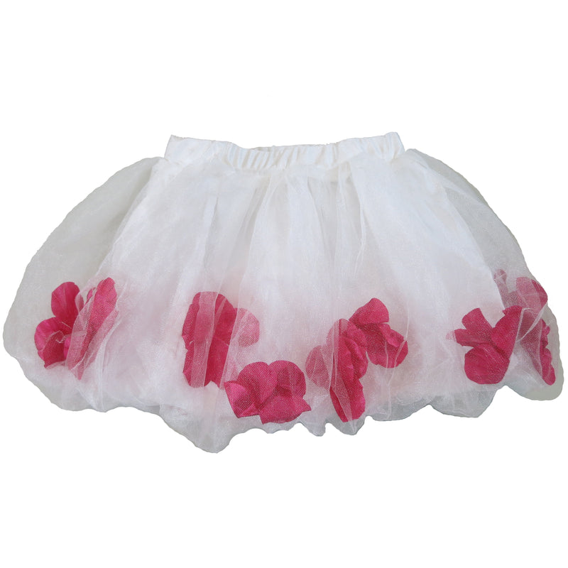 Red Petal White Bubble Tutu