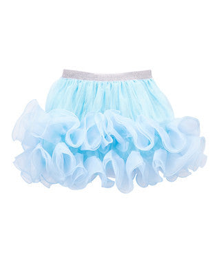 Blue Wave Trim Tutu Skirt