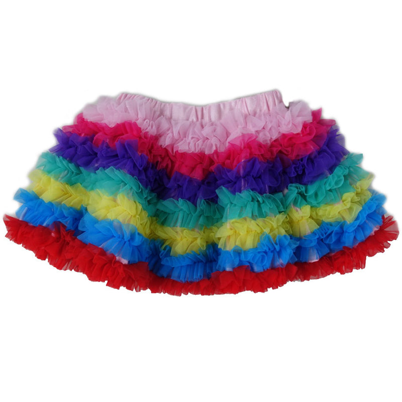 Rainbow Ruffle Tutu Skirt