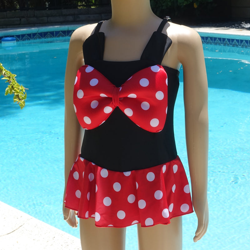 Mickey 1-Piece Bow Cap Swimming Suit