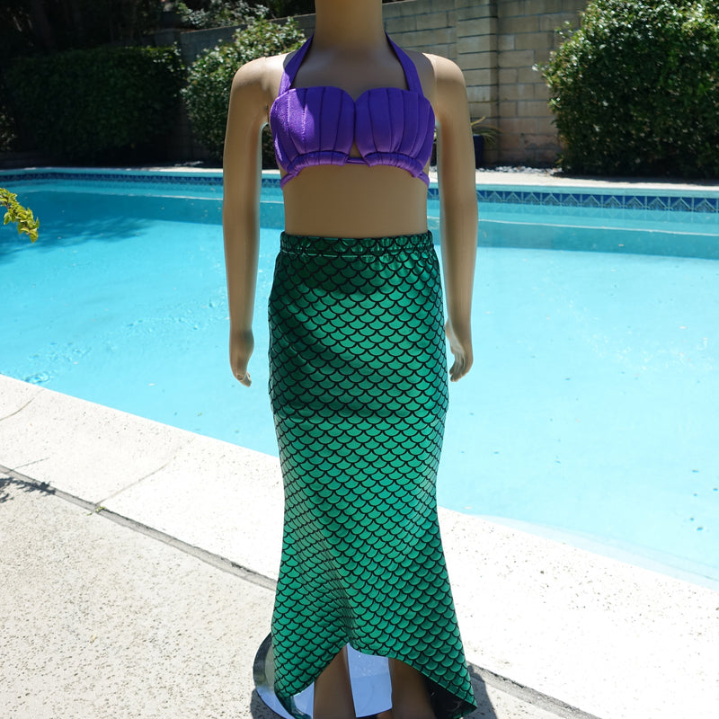 Green Mermaid 3-Pieces Swimming Suit